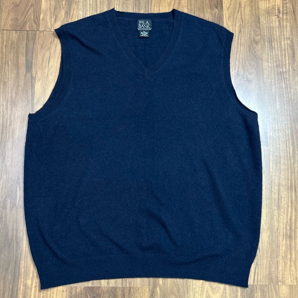 Jos. A. Bank Executive Collection Men's  Navy Sweater Vest 100% Cashmere  XL